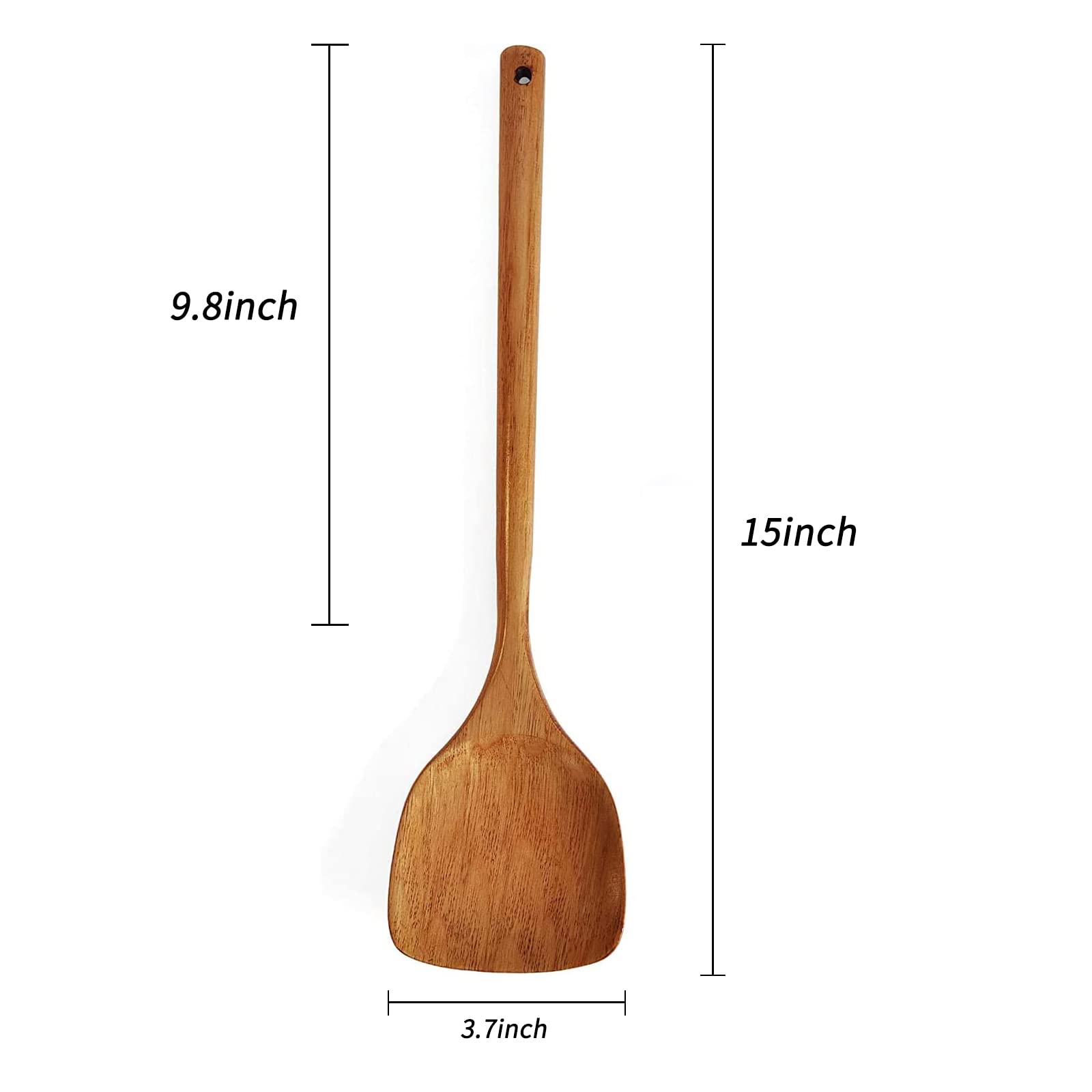 FJNATINH wooden spatula large handle offers better control during cooking