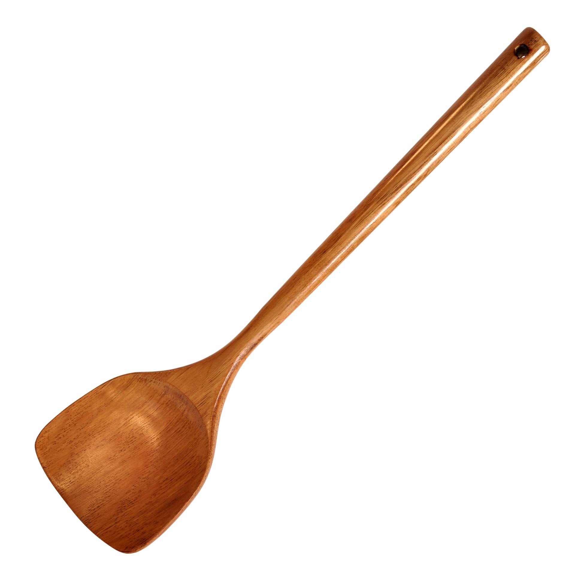 FJNATINH wooden spatula long handle ideal for high heat stirring and turning