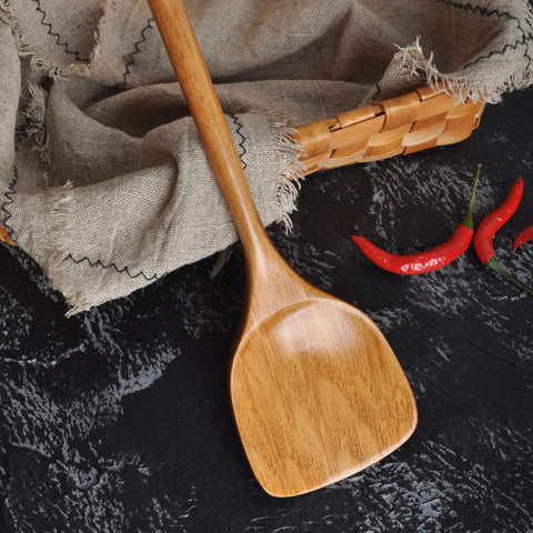 FJNATINH wooden spatula smooth hand polished finish for gentle contact