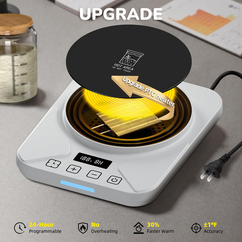 FJR sourdough starter warmer mat with 24h timer and memory on/off feature.