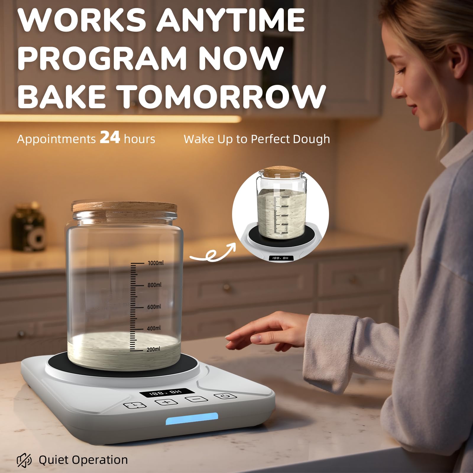 FJR sourdough starter warmer mat BPA-free materials ensure safe daily use.