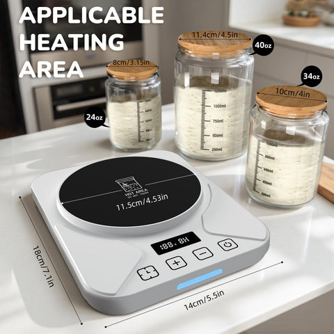 FJR sourdough starter warmer mat pure white finish suits modern kitchens.