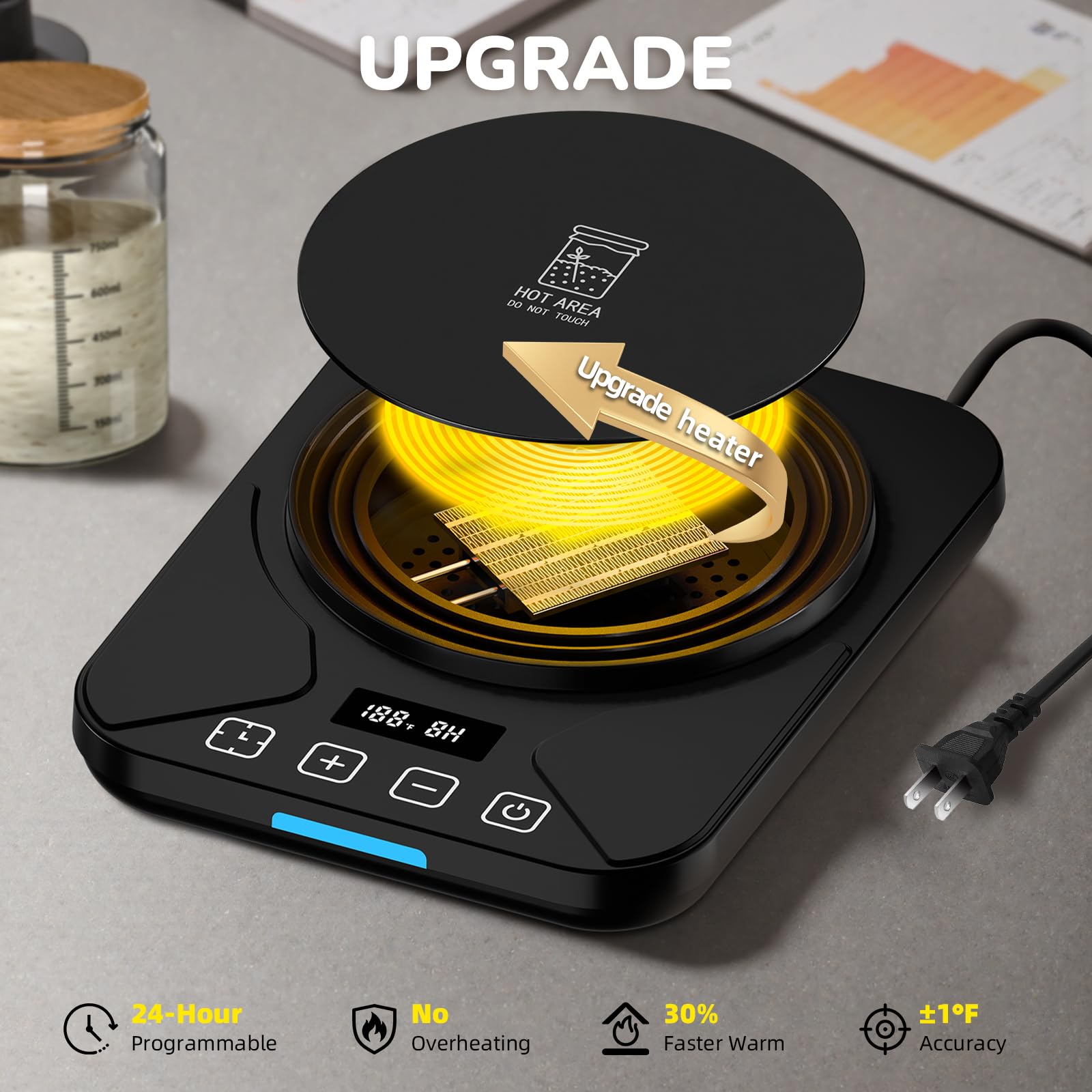 FJR Warmer Mat memory function maintains preferred warmth settings.