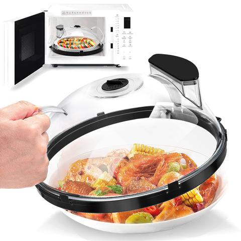 Fkprorjv microwave splatter cover with steam function keeps meals moist and reduces cleanup