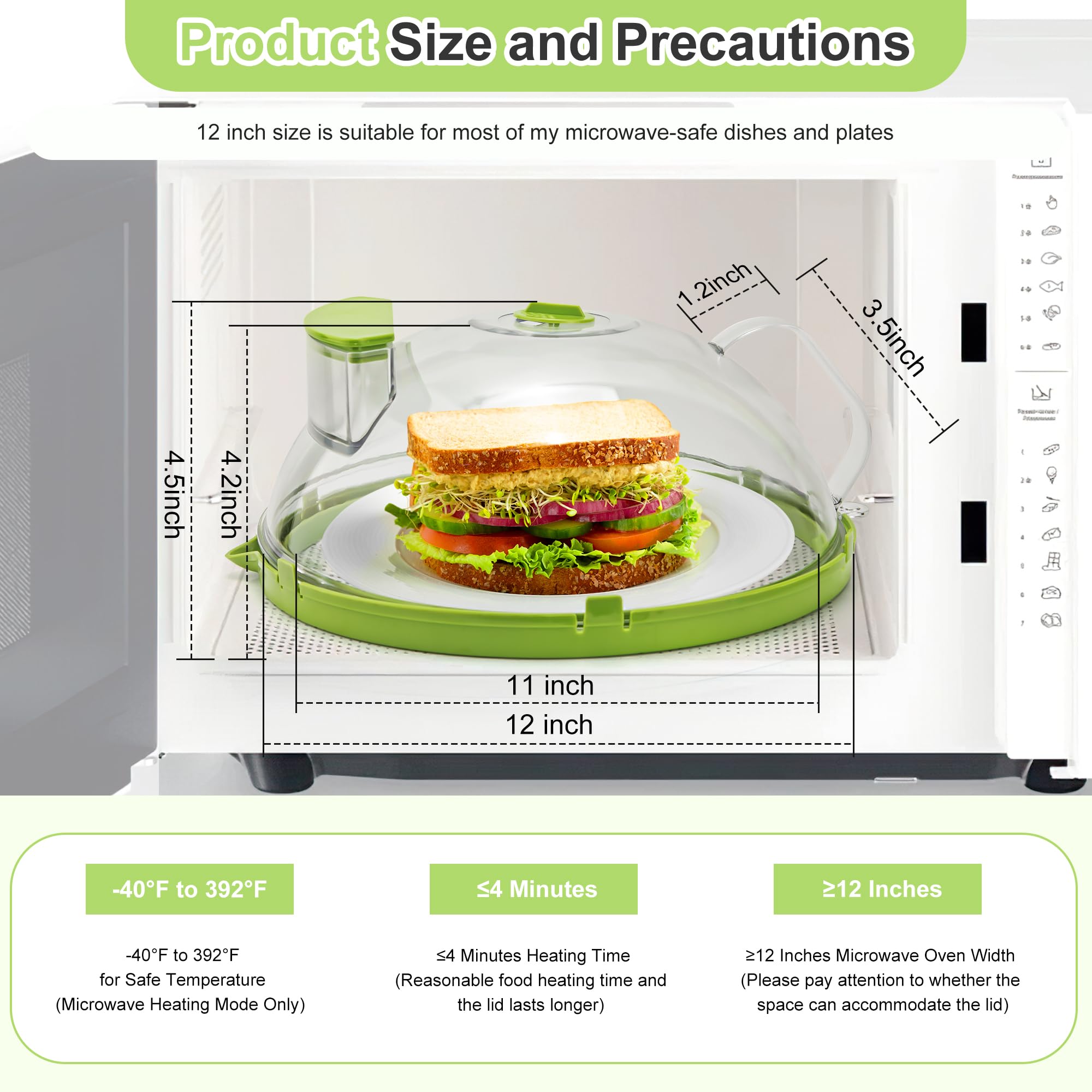 Fkprorjv polycarbonate-microwave-lid resists heat while safe for food.