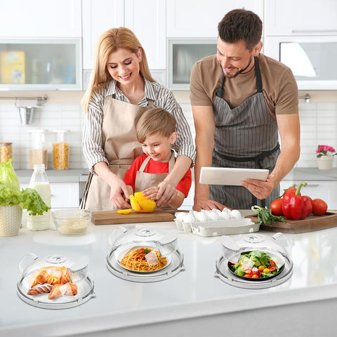 Fkprorjv versatile lid doubles as cover and keeps surfaces clean