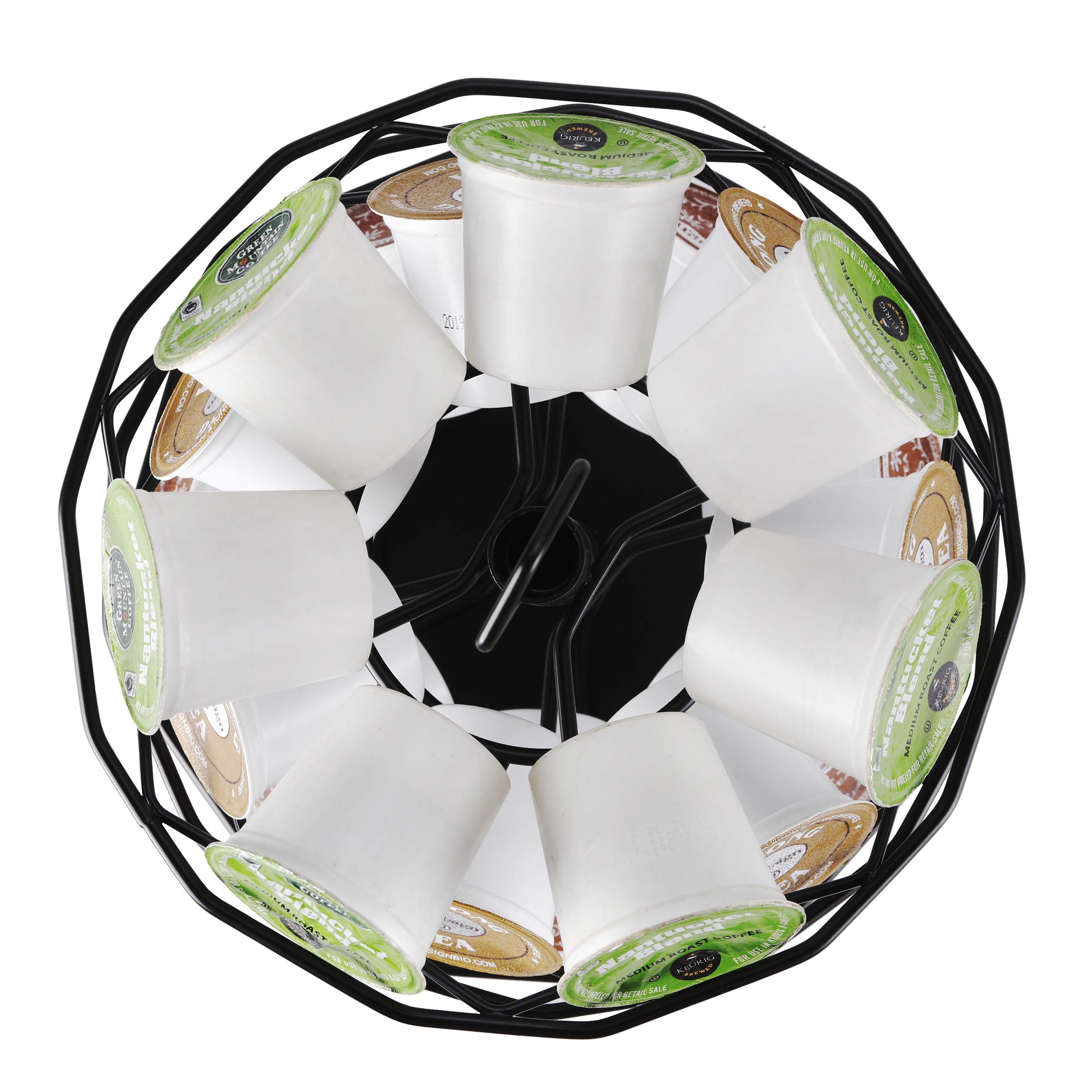 FlagShip K Cup Carousel assembly image shows tool-free setup for effortless installation.