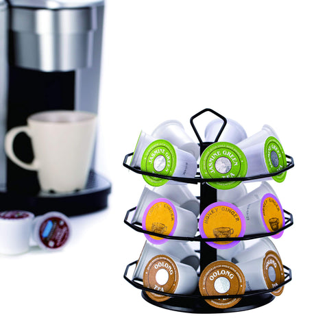 FlagShip K Cup Carousel metal close-up features powder-coated finish for durability.