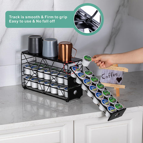 FlagShip K Cup Holder 3 Tier compact countertop footprint fits small kitchens.