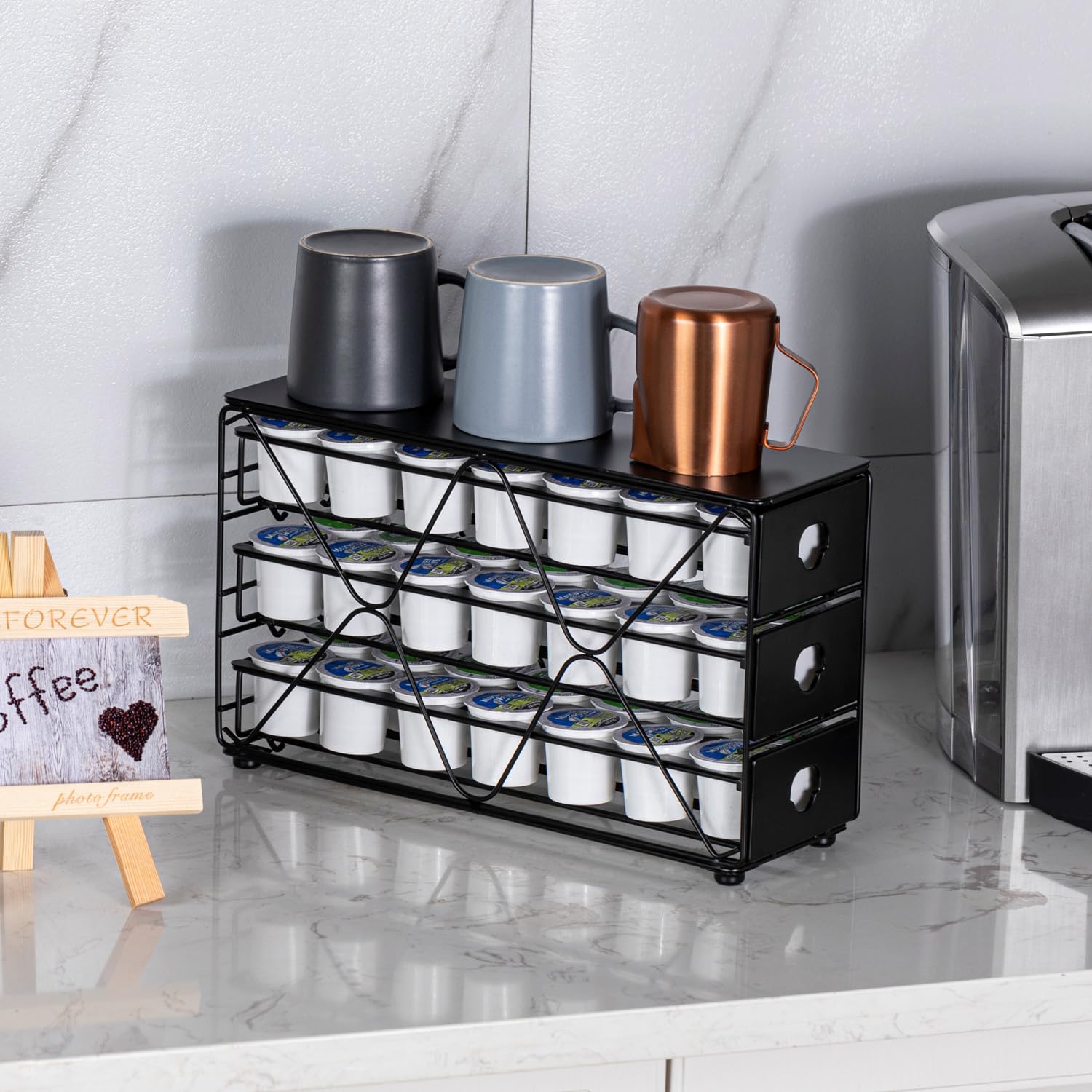 FlagShip K Cup Holder 3 Tier pod row organization for quick flavor access.