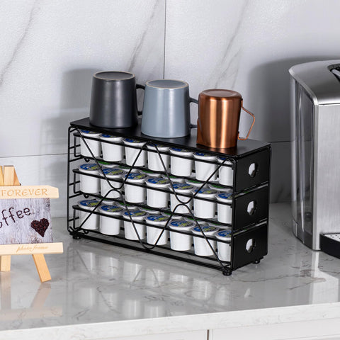 FlagShip K Cup Holder 3 Tier pod row organization for quick flavor access.