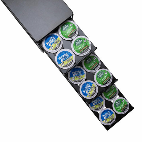 FlagShip K Cup Holder 3 Tier top surface holds mugs and accessories.