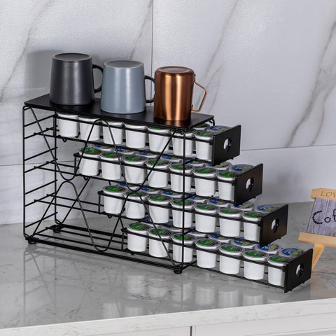 FlagShip K Cup Holder drawer detail highlights smooth slide and easy pod access