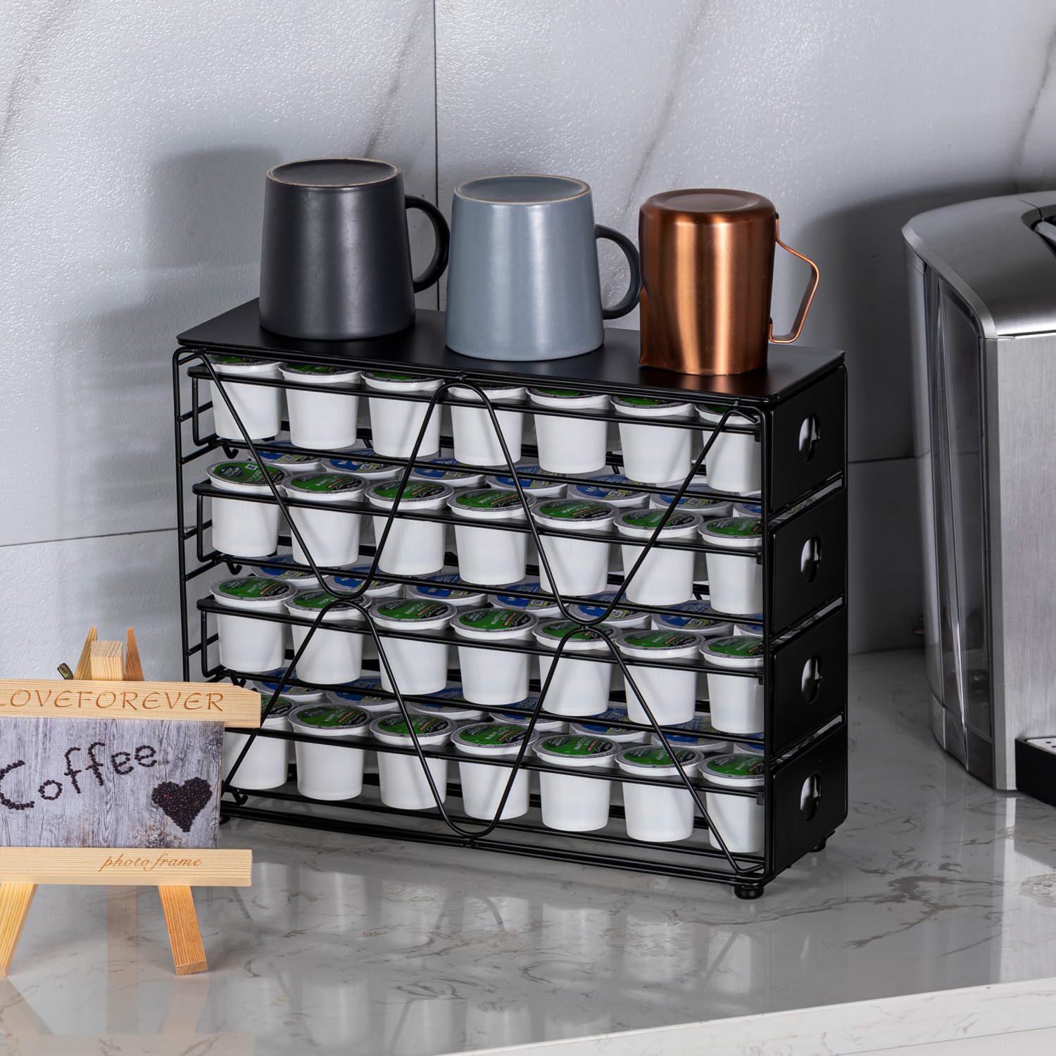 FlagShip K Cup Holder pod organization across four rows for quick selection