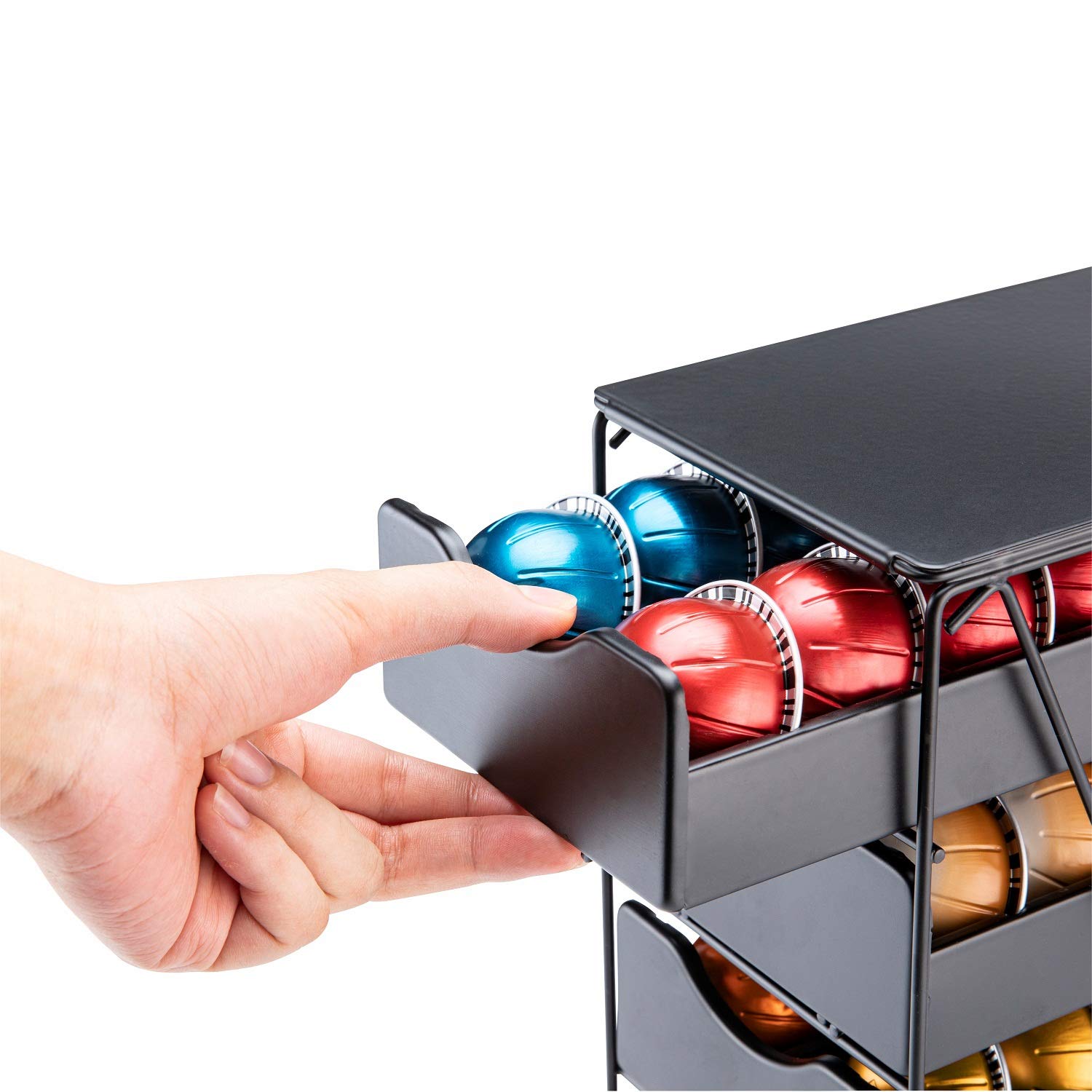 FlagShip smooth sliding drawers for easy pod loading