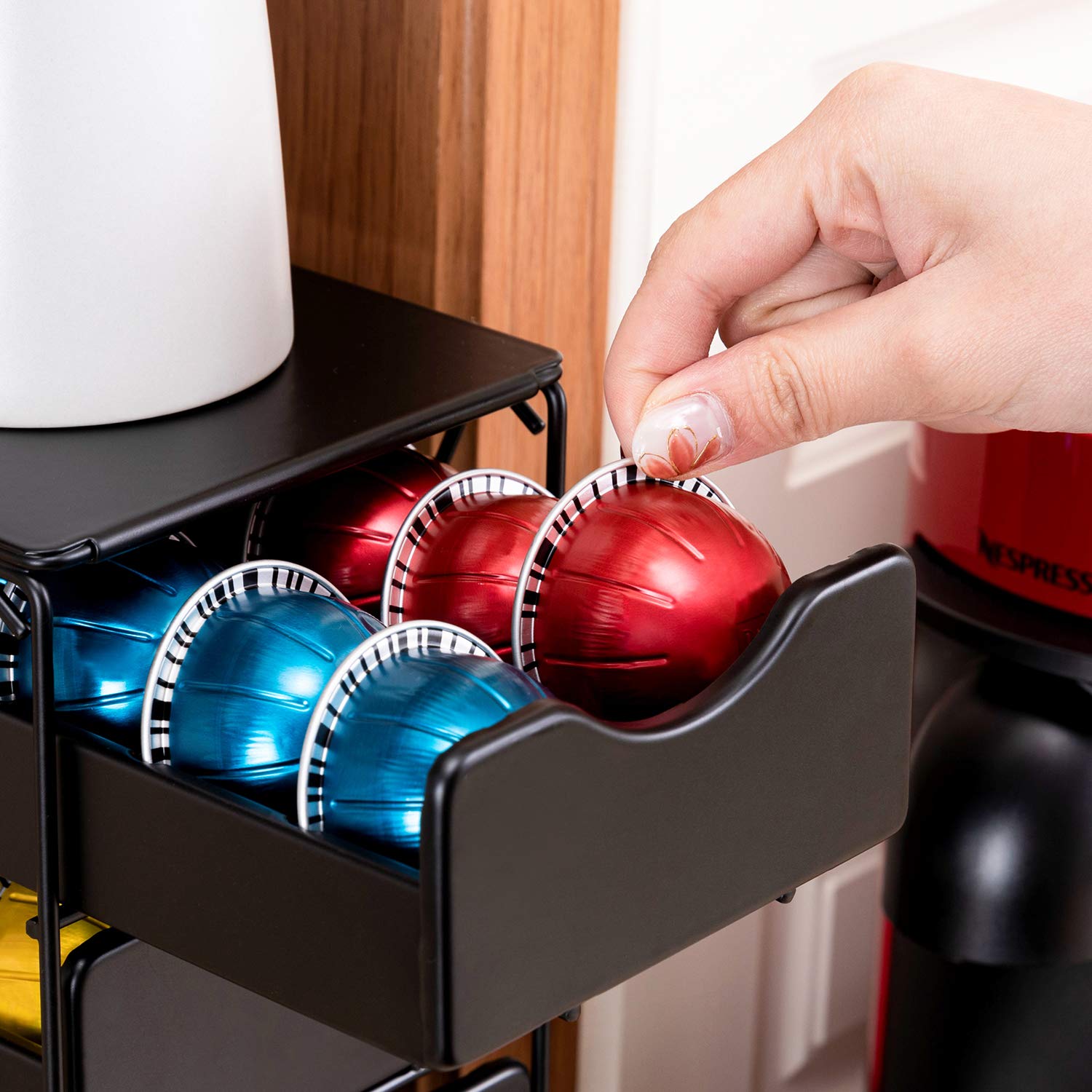 FlagShip vertical design saves counter space in small kitchens