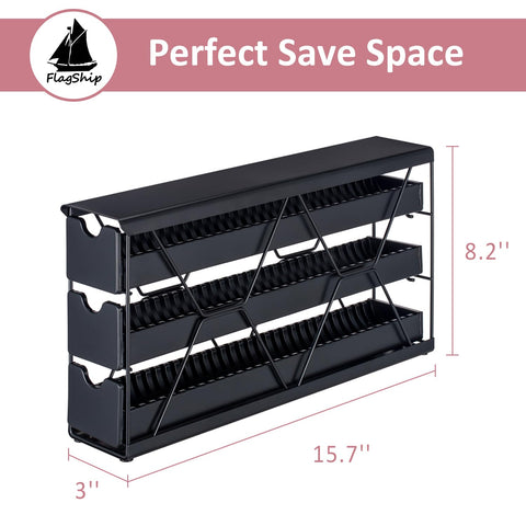 FlagShip Vertuo pod organizer shows smooth glide for easy pod access.