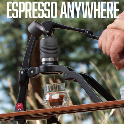 Flair GO bottomless portafilter option offers direct espresso control and flexibility