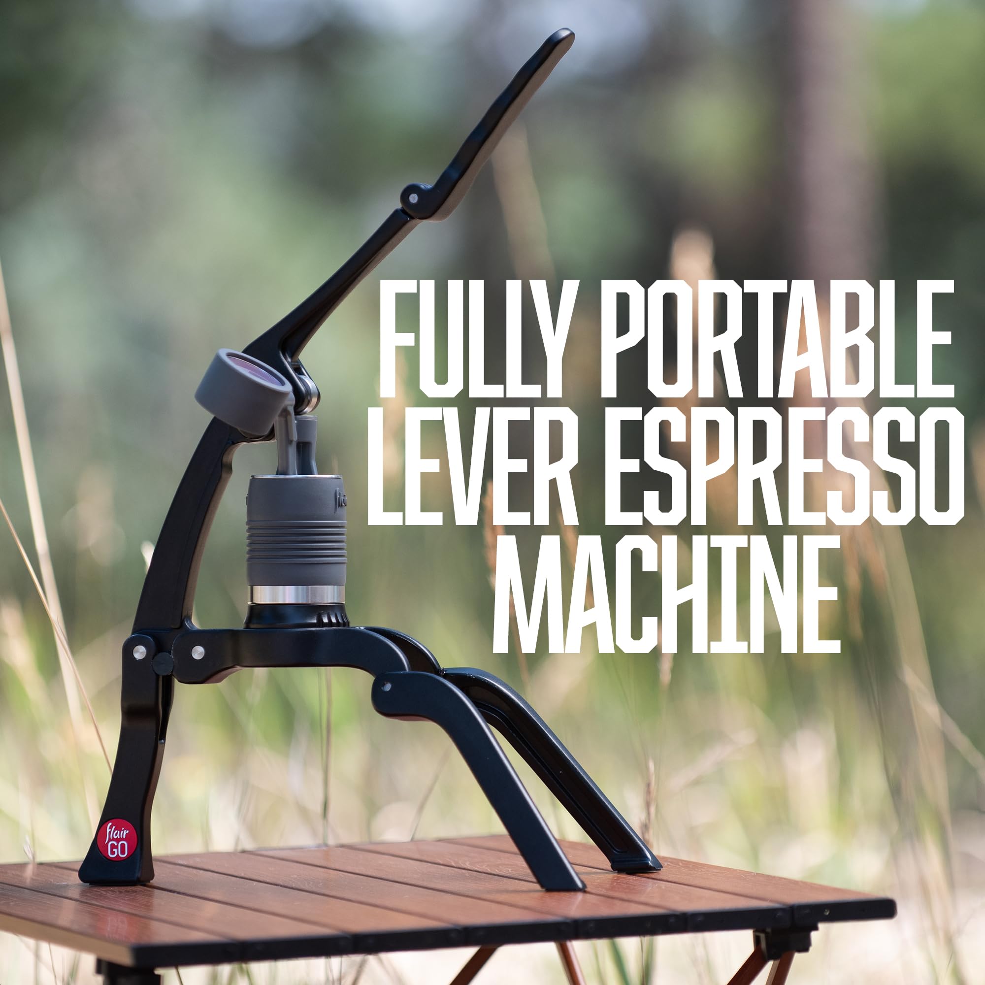 Flair GO collapsible frame demonstrated for palm-sized portability during trips