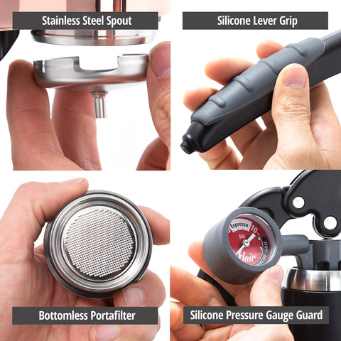 Flair PRO 3 detachable brewing head for easy cleaning