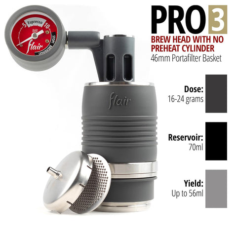 Flair PRO 3 pressure gauge closeup guiding perfect extraction at home
