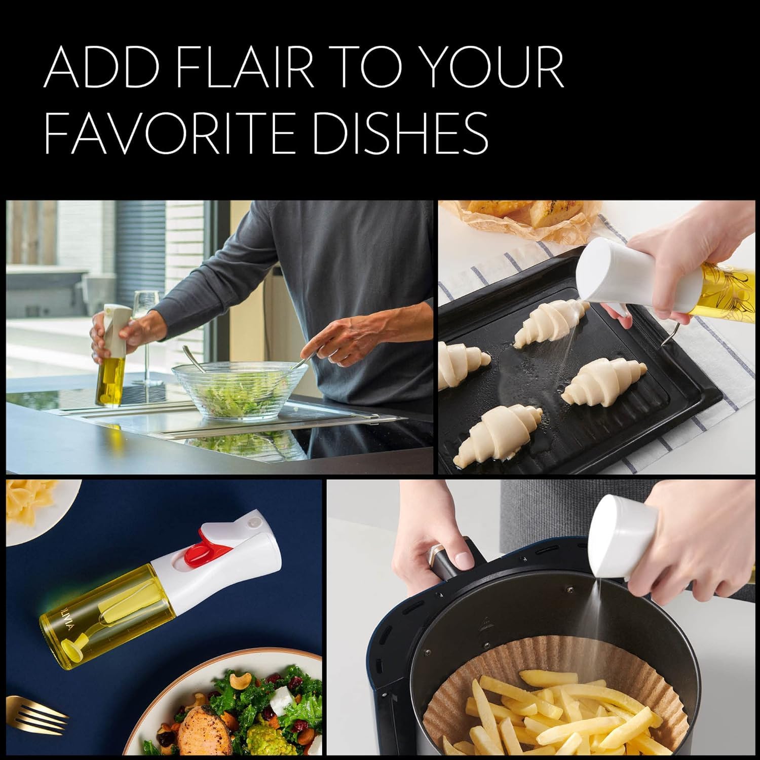 FLAIROSOL Olivia glass bottle design blends with modern kitchens.