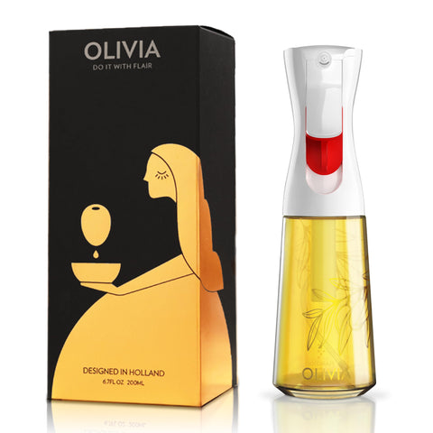 FLAIROSOL Olivia oil spray bottle for precise, even coating during cooking.