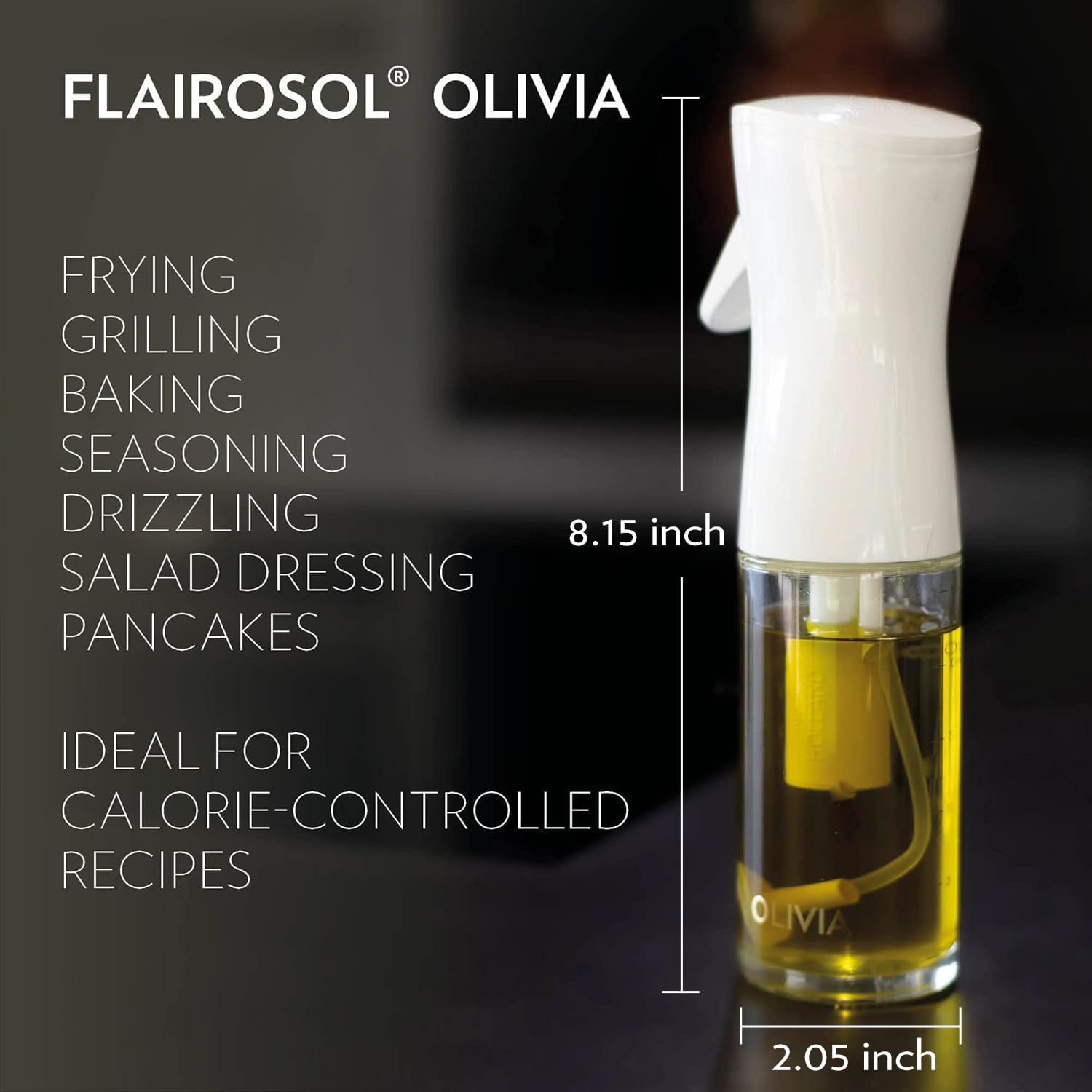 FLAIROSOL OLIVIA outdoors at BBQ, leak-proof and portable for grilling.