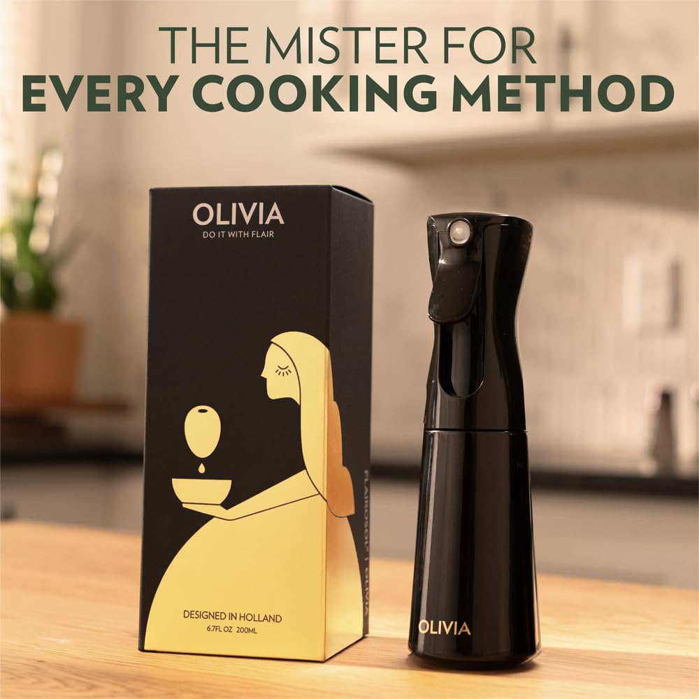 OLIVIA precision mist nozzle delivering even coating for cooking