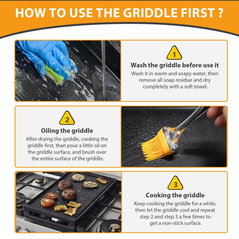FlameDuty 19.5x9.5 griddle fits GE stove tops.