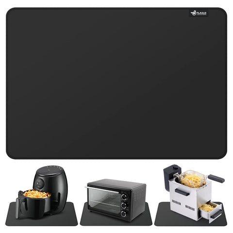 FLASLD heat-resistant mat under an air fryer protecting the countertop from heat