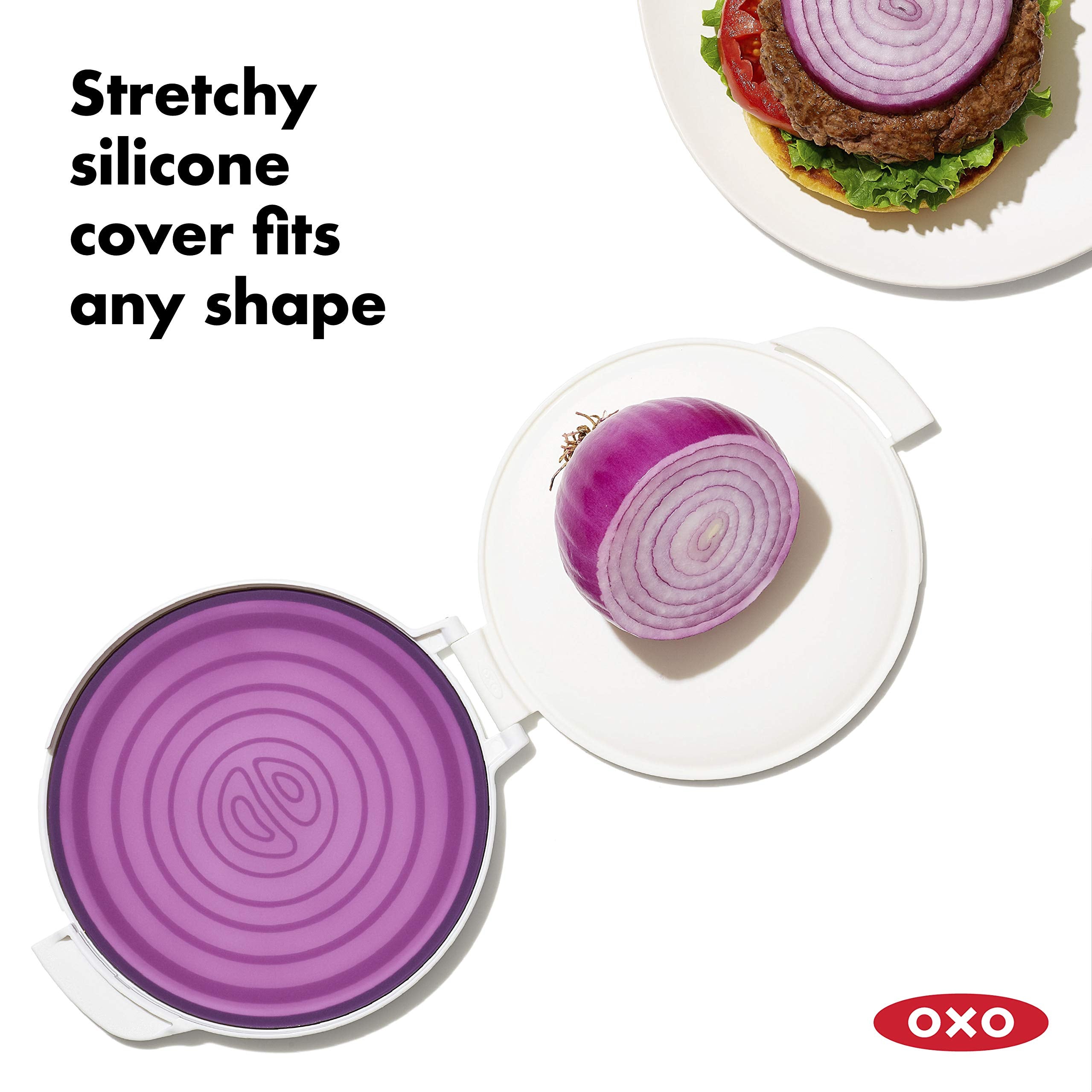 Flat base accommodates large onions, saving fridge space.