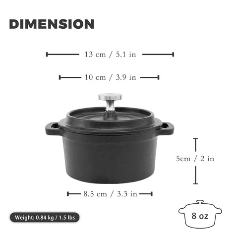 Flavehc cast iron garlic roaster highlights even heating for garlic confit.