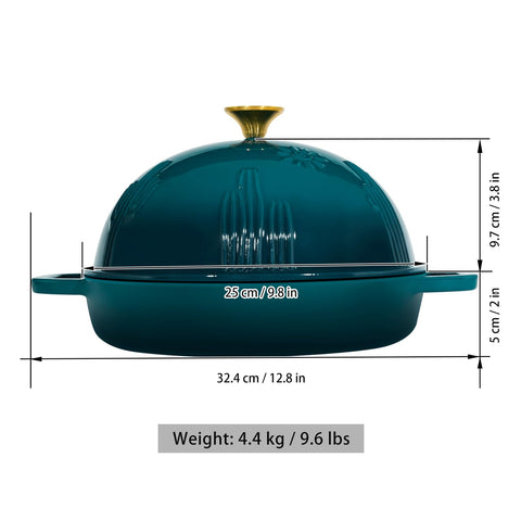 Flavehc works on gas, electric, ceramic, and induction stovetops.