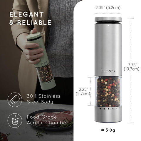 Flendy grinder high-torque motor for fast, consistent grinding.