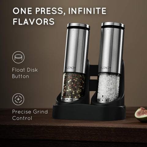 Flendy salt and pepper grinder USB-C charging for quick power up.