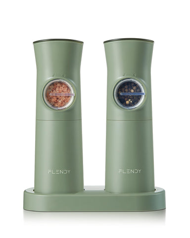 Flendy gravity salt and pepper grinder base charging dock for quick recharges