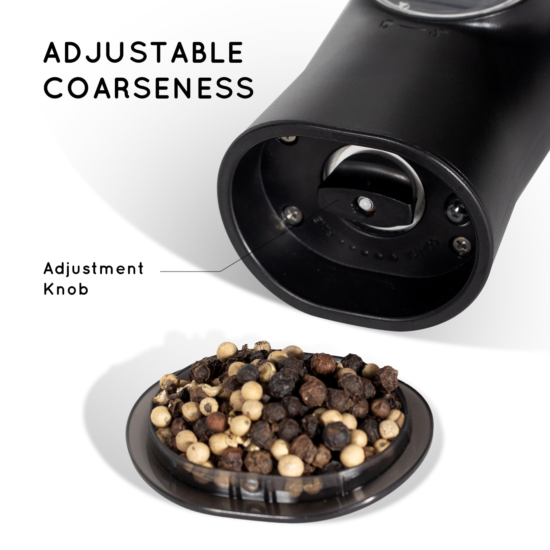 Rechargeable grinder set suitable for salt, pepper, and other dry seasonings