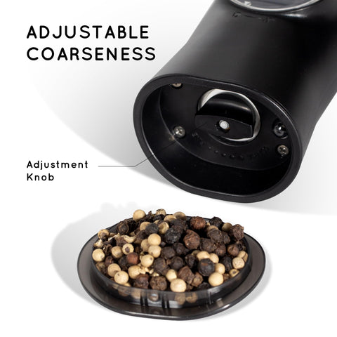 Rechargeable grinder set suitable for salt, pepper, and other dry seasonings