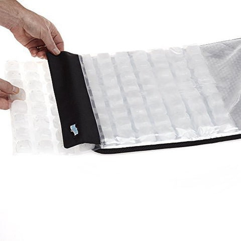 FlexiFreeze Party Mat Chiller in use on a buffet table with assorted cold foods