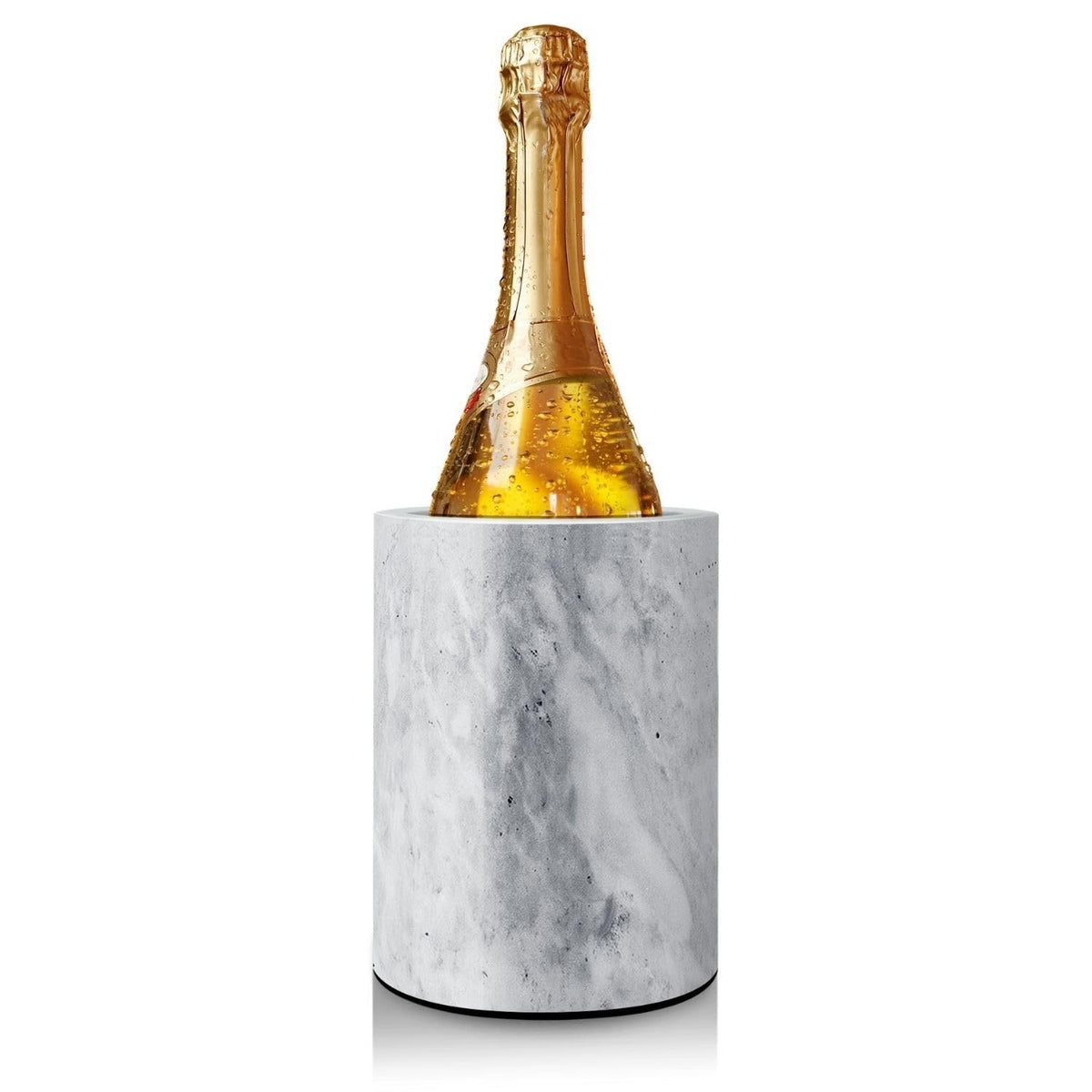 Flexzion marble wine chiller bucket keeps bottles cool while serving as a centerpiece