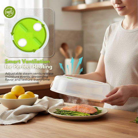 Flexzion microwave covers 6-7 inch guard against splatter and monitor heating.