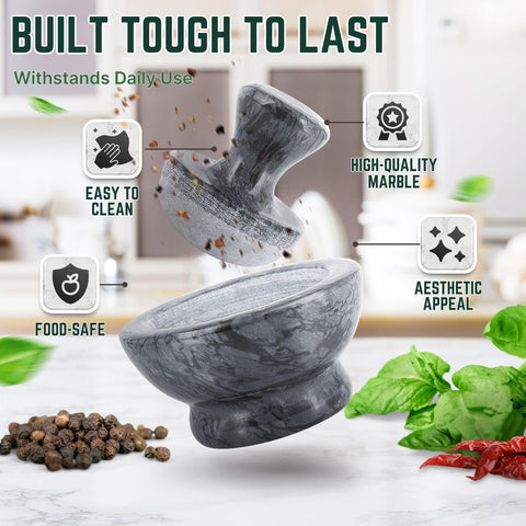 Flexzion pestle mushroom shape design aids faster grinding of herbs and pills