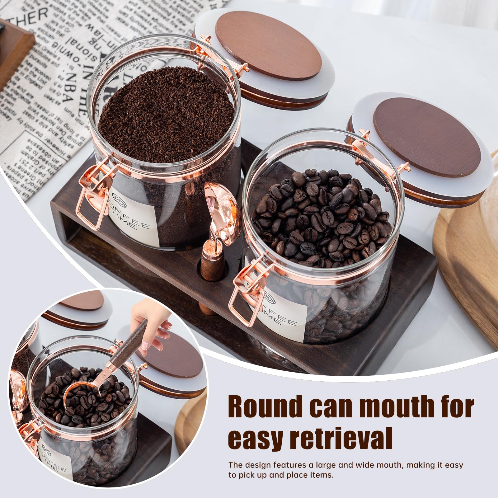Flmeyaza coffee bean storage label helps identify contents at a glance.