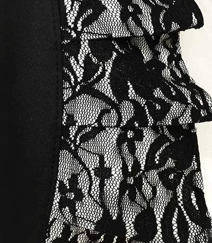 Floosum fabric closeup reveals breathable cotton and lace trim for easy care