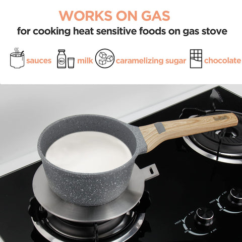 Flovia protects cookware and hob by preventing burns and spills.
