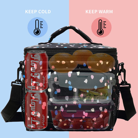 FlowFly lunch bag with adjustable shoulder strap for versatile carrying.