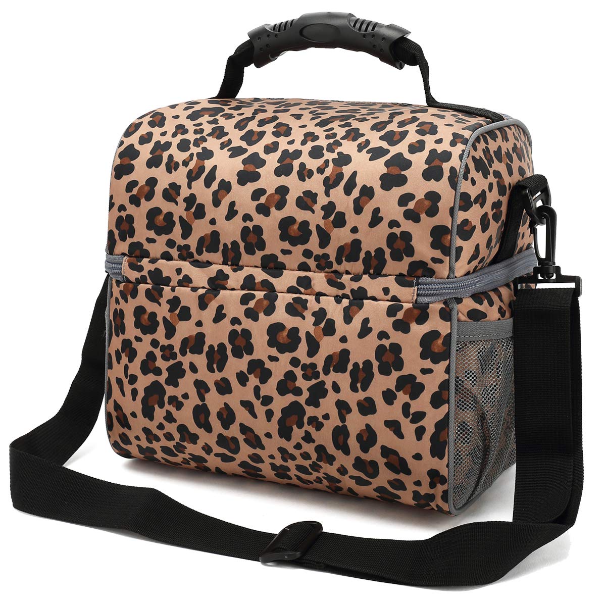 FlowFly leopard full-length zipper keeps contents secure