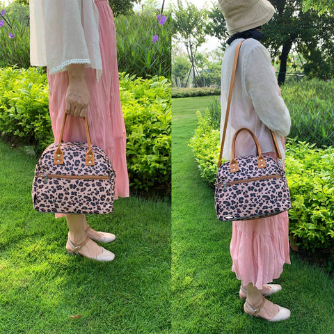 FlowFly Leopard lunch bag durable material protects contents during daily use