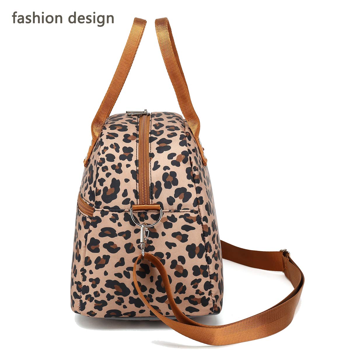 FlowFly Leopard lunch bag size and handles suit adults and kids alike
